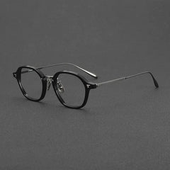 Alcaraz Vintage Oval Acetate Glasses Frame Oval Frames Southood Black Gun 