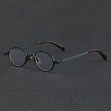 Alden Personality Brand Quality Metal Punk Glasses Frame oval frame Southood black 