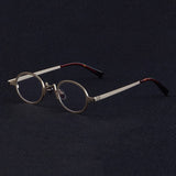 Alden Personality Brand Quality Metal Punk Glasses Frame oval frame Southood Gold 