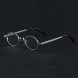 Alden Personality Brand Quality Metal Punk Glasses Frame oval frame Southood Silver 