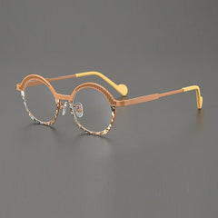 Aliassime Ultralight Round Titanium Glasses Frame Round Frames Southood Brown 