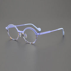 Aliassime Ultralight Round Titanium Glasses Frame Round Frames Southood Purple 