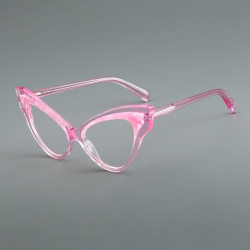Alisa Retro Cat Eye Glasses Frame Cat Eye Frames Southood C2 Pink 