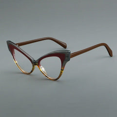 Alisa Retro Cat Eye Glasses Frame Cat Eye Frames Southood C4 Red 