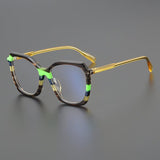 Allyse Acetate Rectangle Glasses Frame Rectangle Frames Southood Brown Orange 