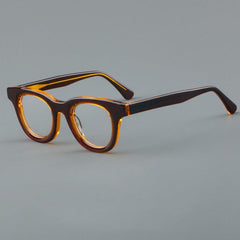 Almo Retro Acetate Glasses Frame Round Frames Southood Brown Orange 