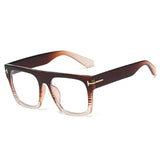Alonso Unisex Rectangle Couple Glasses Rectangle Frames Southood C6 tea 