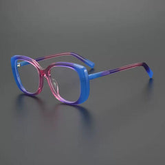 Amjed Vintage Acetate Glasses Frame Geometric Frames Southood Pink Blue 