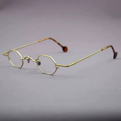 Ammon Retro Titanium Glasses Frame Geometric Frames Southood Gold 