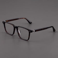 Amos Acetate Retro Square Optical Glasses Frame Rectangle Frames Southood Leopard 