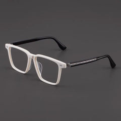 Amos Acetate Retro Square Optical Glasses Frame Rectangle Frames Southood White Black 