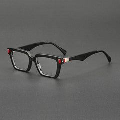 Andon Vintage Square Acetate Glasses Frame Rectangle Frames Southood Black Red 