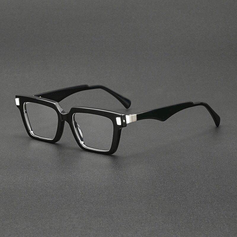 Andon Vintage Square Acetate Glasses Frame Rectangle Frames Southood Black White 