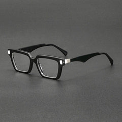 Andon Vintage Square Acetate Glasses Frame Rectangle Frames Southood Black White 