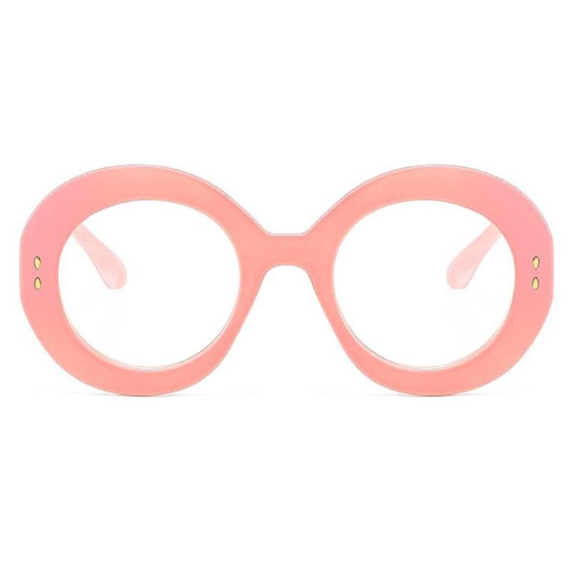 Annabelle Brand Large Round Eyeglasses Frame Round Frames Southood C4 pink clear 