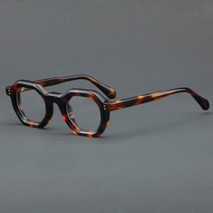 Ardel Retro Thick Acetate Glasses Frame Geometric Frames Southood Leopard 