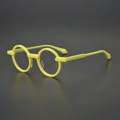 Arlo Retro Round Acetate Eyeglasses Frame Round Frames Southood Yellow 
