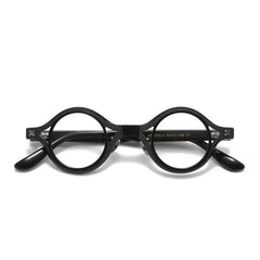 Ash Vintage Acetate Glasses Frame Round Frames Southood Black Wood Grain 