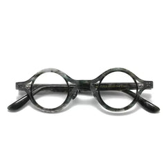 Ash Vintage Acetate Glasses Frame Round Frames Southood Green Wood Grain 