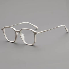 Asher Vintage TR90 Eyeglasses Frame Geometric Frames Southood Grey White 