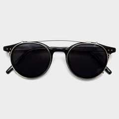Ashlen TR90 Vintage Eyeglasses Frame With Sunglasses Clips Round Frames Southood 