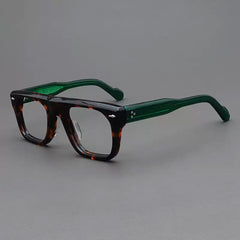 Atmore Vintage Acetate Glasses Frame Aviator Frames Southood Leopard Green 