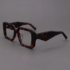 Atwell Vintage Acetate Glasses Frame Rectangle Frames Southood Leopard 
