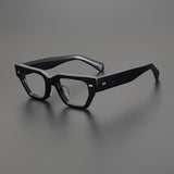 Aubrey Retro Acetate Glasses Frame Geometric Frames Southood Black 