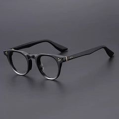 Aubrey Retro Acetate Glasses Frame Geometric Frames Southood Black Gold 