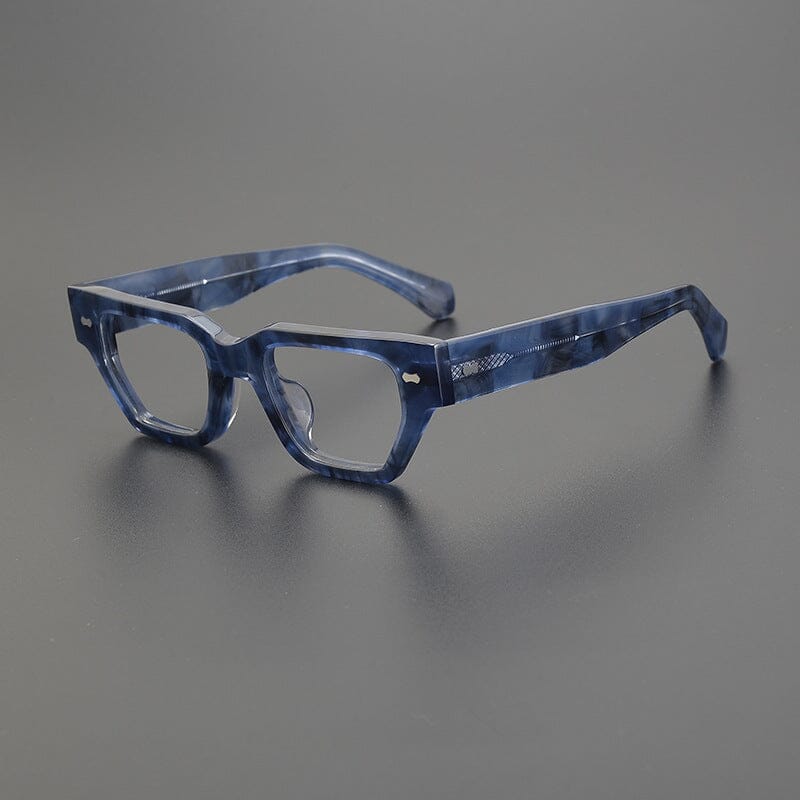 Aubrey Retro Acetate Glasses Frame Geometric Frames Southood Blue 