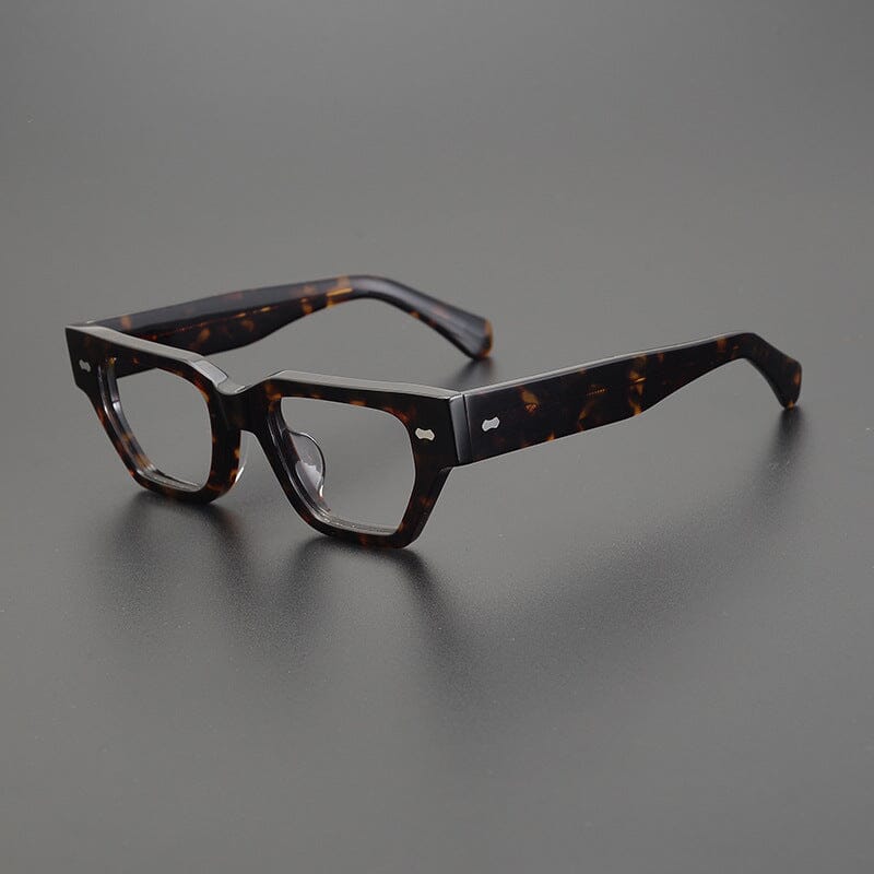 Aubrey Retro Acetate Glasses Frame Geometric Frames Southood Leopard 