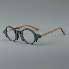 Audun Vintage Round Acetate Frame Round Frames Southood Matte Black 