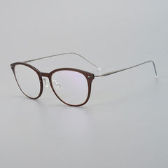 Augusta Ultra light Titanium Geometric Glasses Frame Cat Eye Frames Southood Clear tea 