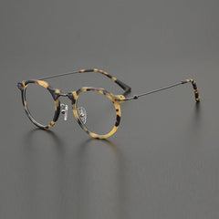 Ava Vintage Round Acetate Glasses Frame Round Frames Southood Leopard 