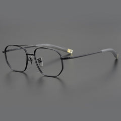 Axl Vintage Pilot Titanium Glasses Frame Aviator Frames Southood Black 