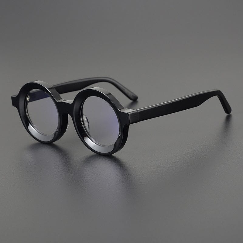 Ayers Retro Acetate Glasses Frame Round Frames Southood Black 