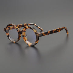 Ayers Retro Acetate Glasses Frame Round Frames Southood Leopard 
