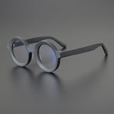 Ayers Retro Acetate Glasses Frame Round Frames Southood Matte Black 