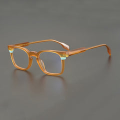 Baal Vintage Colorful Acetate Glasses Frame Rectangle Frames Southood Orange 