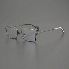 Babette Titanium Square Glasses Frame Rectangle Frames Southood Gray Black 