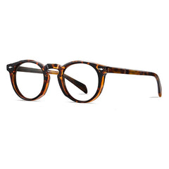 Barric Vintage Round Eyeglasses Round Frames Southood Leopard 