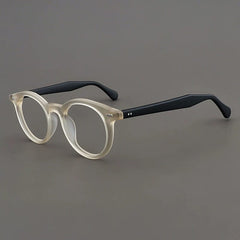 Bartle Round Acetate Glasses Frame Round Frames Southood Matte Yellow Black 