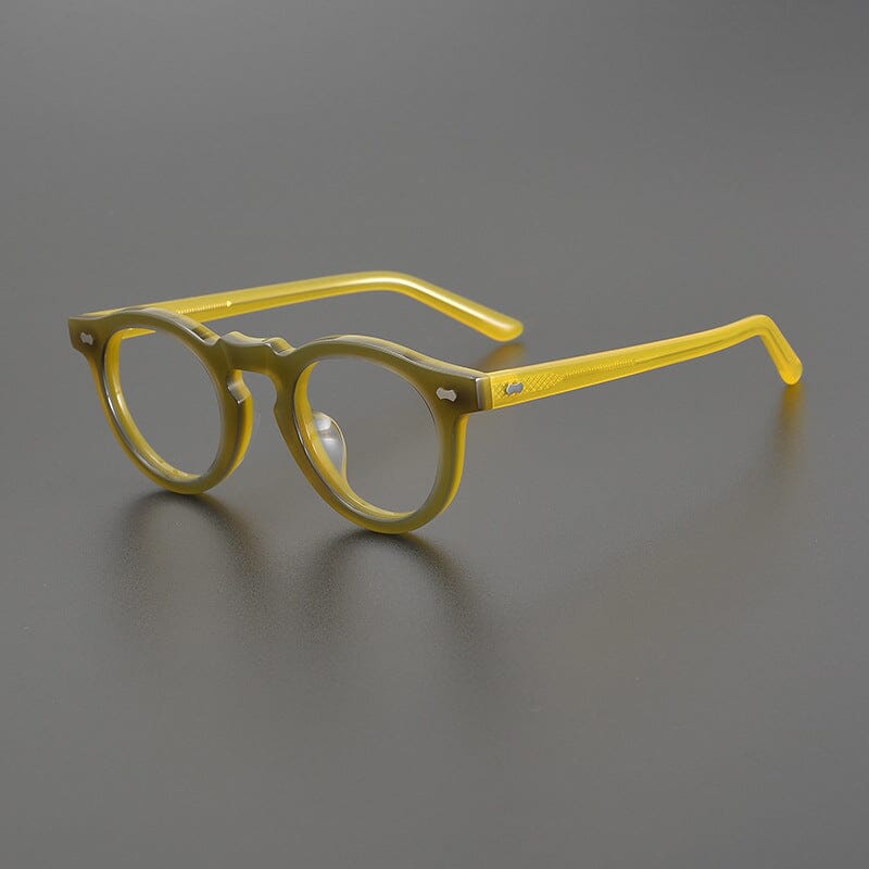 Bartle Round Acetate Glasses Frame Round Frames Southood Yellow 
