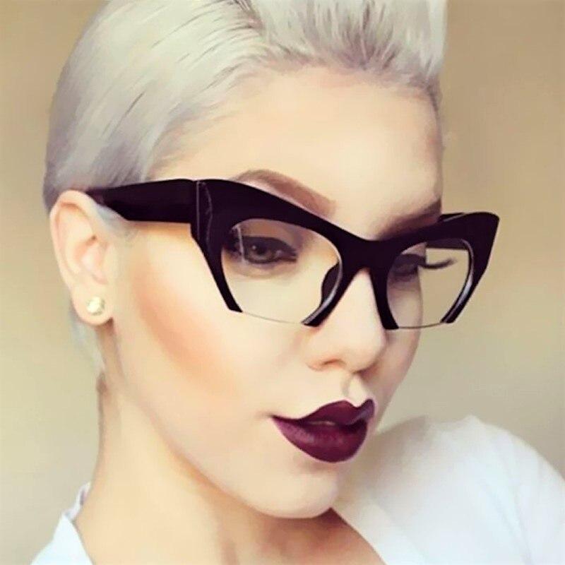  FEISEDY Oversized Cat Eye Glasses Frame Blue Light Blocking Eyewear  for Women B2589 : Health & Household