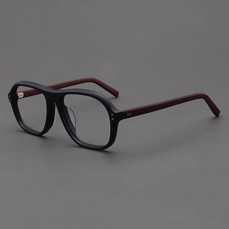 Beal Retro Acetate Eyeglasses Frame Aviator Frames Southood Matte Black Red 