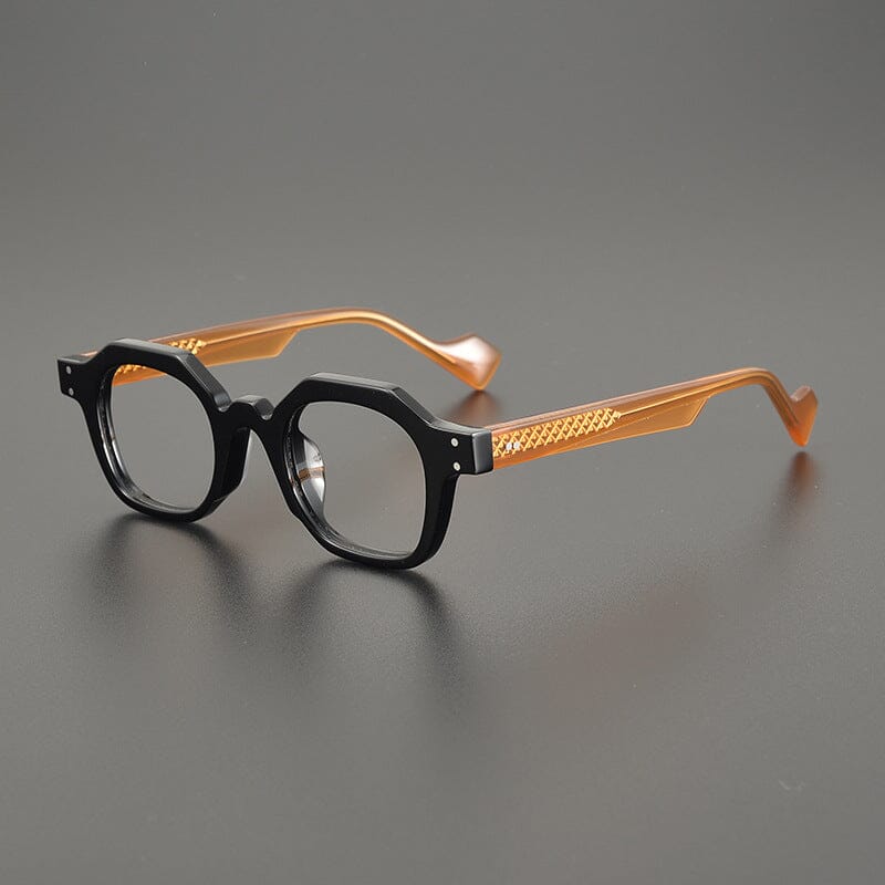 Bek Vintage Acetate Glasses Frame Geometric Frames Southood Black 