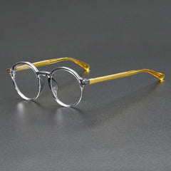 Believer Vintage TR90 Round Eyeglasses Round Frames Southood Clear Gray 