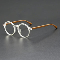 Believer Vintage TR90 Round Eyeglasses Round Frames Southood Light Tea 