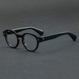 Benet Retro Acetate Glasses Frame Round Frames Southood Black 