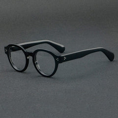Benet Retro Acetate Glasses Frame Round Frames Southood Black 